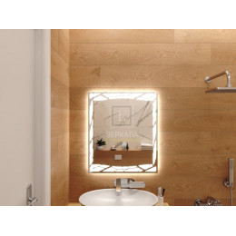 Зеркало с подсветкой для ванной комнаты Ночетта 90х80 см