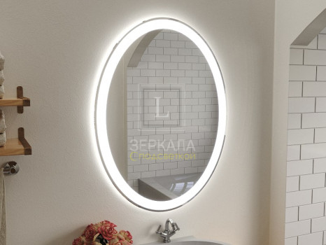 Овальное зеркало в ванную с подсветкой Амелия